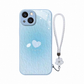 Cute Heart Design, Glossy Glass, Strap iPhone Case