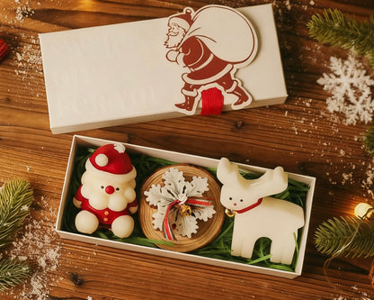 🕯️Cute Festive Scented Candles | Handmade Christmas Gift Set - Aromatherapy & Perfect Holiday Decor