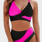 💥Last Day Special Sale 49% OFF👙Color-Block Crisscross Laced Back Bikini Set
