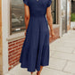 💖New Year's Sale 50% ✨WOMEN'S SUMMER CASUAL FLUTTER SHORT MIDI DRESS