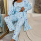 Comfy 3-Piece Pajama Set – Robe, Camisole & Long Pants