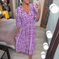 💥Limited time special price ￡13.99!⏱️Bohemian casual print V-neck waist wrap long dress
