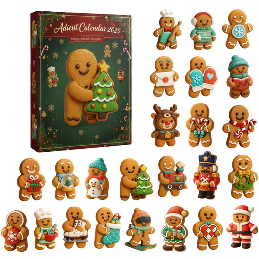 🎄Advent calendar with gingerbread man (2D)🍪