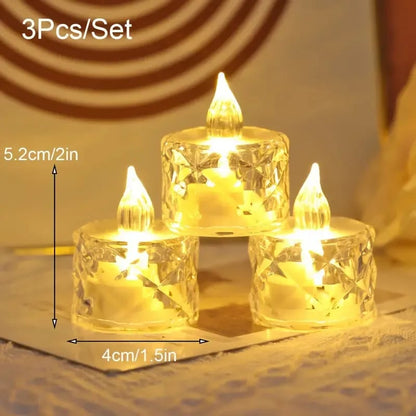🎄BUY MORE SAVE MORE✨Crystal Flameless Candle Light