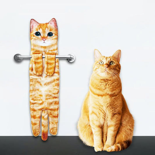 🎁Christmas Gift idea 60% OFF🎄🎅✨😺Cute Cat Hand Towel🐾