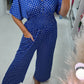 🔥Free Shipping - 50% OFF🔥 Polka Dot Printed Elastic Waist Jumpsuit