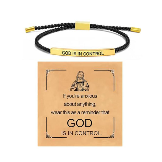🔥Hot Sale 49% Off🔥Inspire Bracelet GOD IS IN CONTROL/W.W.J.D - Elegant Design with Unique Patterns and Letters
