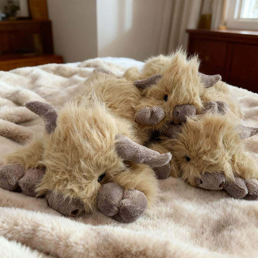 🎁Cute Cartoon Highland Cow Cuddly Toy