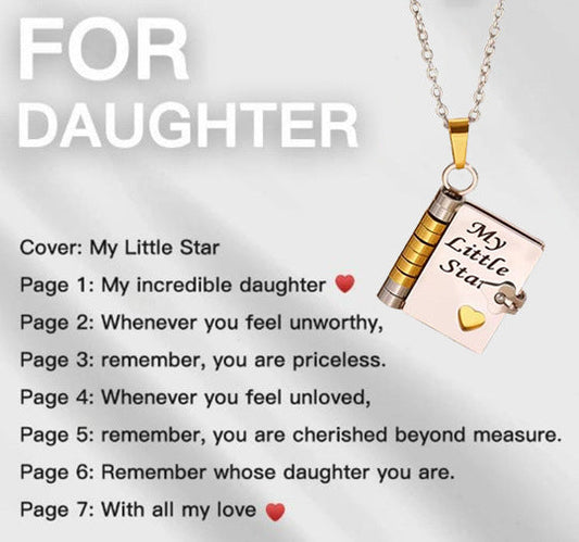 🎅Christmas Sale 50% OFF💥My Book Necklace for Daughter,Son or Lover, Birthday Day Gift Graduation Jewelry