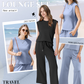 💕Last Day Promotion 49% OFF🔥2025 New Women's Casual Cap Sleeve Top Wide Leg Crop Pants Two Piece Sets