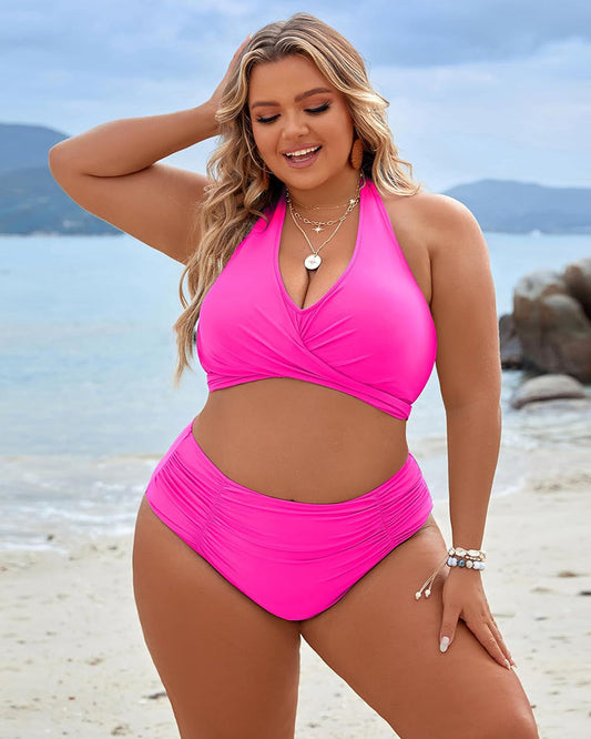 🏝️HOT SALE 49% OFF👙 Tummy Control Bathing Suits Modest High Waisted Bikini Sets