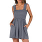 ⏰Hot Sale 49% Off💃Women's Square Neck Sleeveless Romper with Pockets