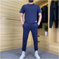 🍃Men's High Stretch Short Sleeve Top & Jogging Pants 2-Piece Set