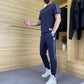 🍃Men's High Stretch Short Sleeve Top & Jogging Pants 2-Piece Set