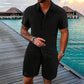 Men's Loose Short Sleeve Shirt & Shorts 2-Piece Set