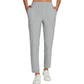 Women's High-Waisted Elastic Pants with Zipper Pockets