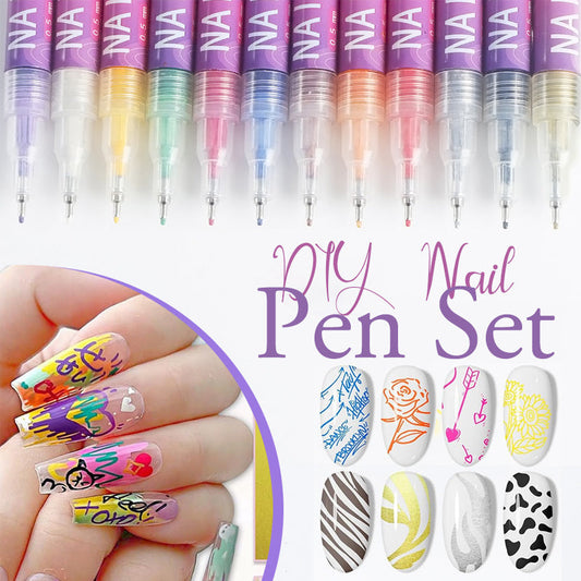 🔥HOT SALE 49% OFF🔥🎨12 Colors Nail Art Pens Set