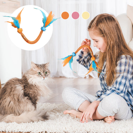 🥇BUY 1 GET 1 FREE🔥Cat Teaser Toys with Catnip and Feathers🐱