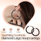 🔥HOT SALE 70% OFF🔥Sparkling Synthetic Diamond Large Hoop Earrings