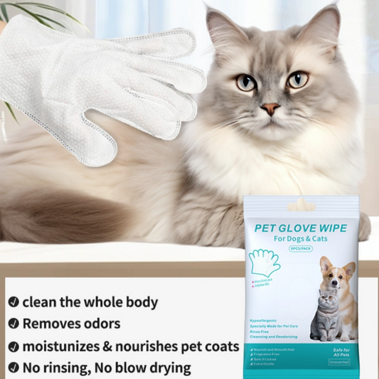 🔥Hot Sale 50% Off🔥Convenient Efficient Pet Wash-Free Wipes Gloves🐾