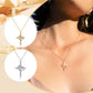 Exquisite Cross Necklace with Rotating Crown