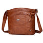 Soft Leather Messenger Multi Pocket Large Capacity Shoulder Bag