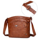 Soft Leather Messenger Multi Pocket Large Capacity Shoulder Bag