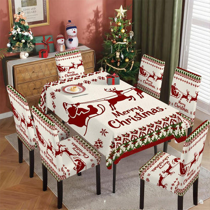 🦌Festive classic Christmas tablecloth🎄🎁