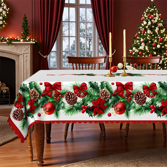 Decorative Festive Spill-Resistant Tablecloth