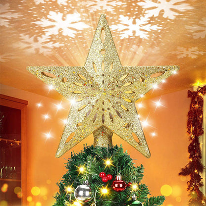 Christmas Tree Star & Snowflake Projection Light