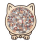 🎁 Christmas Sale 49% off 🎅 135-piece wooden puzzle in the shape of a cat in Morandi colors
