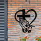 💖Elegant Christian wall decoration with heart and cross