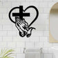 💖Elegant Christian wall decoration with heart and cross