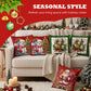 Cute Christmas Print Pillow Cover