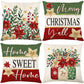Cute Christmas Print Pillow Cover