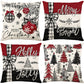Cute Christmas Print Pillow Cover