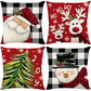 Cute Christmas Print Pillow Cover