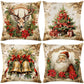 Cute Christmas Print Pillow Cover