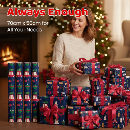🎄Christmas Sales 50% OFF🎉Christmas Gift Wrapping Paper Sheet🎁