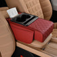 Multifunctional PU leather armrest mat for cars