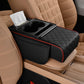 Multifunctional PU leather armrest mat for cars