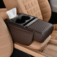 Multifunctional PU leather armrest mat for cars