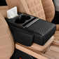 Multifunctional PU leather armrest mat for cars