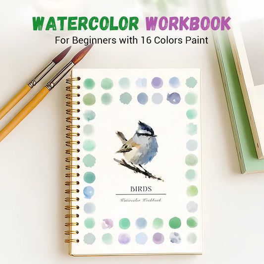 🎄Christmas Sale 60% Off✨🖼️Beginner-Friendly Watercolor Workbook🎨