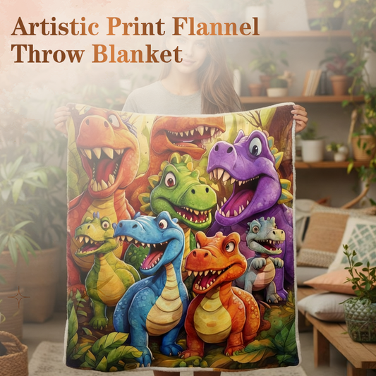 🎄Holiday Sale - 50% OFF🎅Artistic Print Flannel Throw Blanket