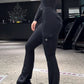Women's High-Waist Flared Yoga Pants with Pockets