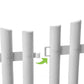 White Edged Garden Picket Fence